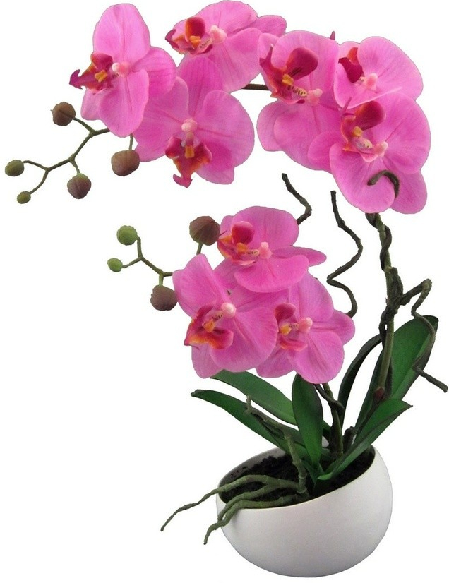 Umelá Orchidea v kvetináči ružová, 42 cm 115812-80