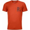 Ortovox pánske tričko 185 Merino Way to Powder T-shirt M | farba: desert orange, veľkosť: XL