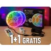 V-TAC Set RGB LED pásik 4,8W/m, 2x5m + napájanie+ ovládanie, IP20, 1+1 zadarmo!