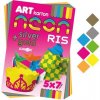 Zložka farebného papiera výkres Art Carton Ris Neon A4 250g 35 ks mix 7 farieb/x5
