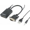 GEMBIRD Redukcia VGA - HDMI, 0,15 m, M/F A-VGA-HDMI-01