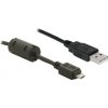 Delock kábel USB 2.0 A samec > micro-USB B samec, ferit, 2 m