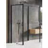 New Trendy Prime Black sprchovací kút 110x110 cm obdĺžniková čierna matné/priehľadné sklo K-1602