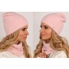 Fashionweek Dámska súprava čiapky a šálu alpakové AL1 Farba: jasne ružová