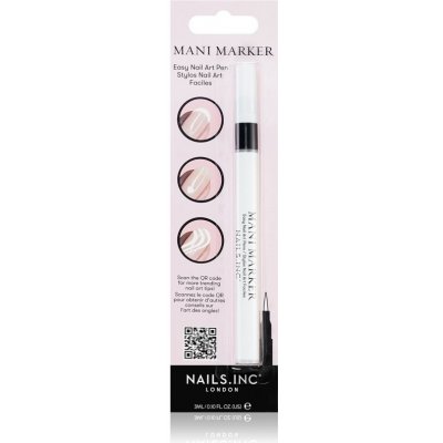 Nails Inc. Mani Marker ozdobný lak na nechty v aplikačnom pere odtieň White 3 ml