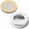 SOLLAU Neodymový magnet medzikružie D 25/14 mm, H 6 mm, N38, ponikelovaný