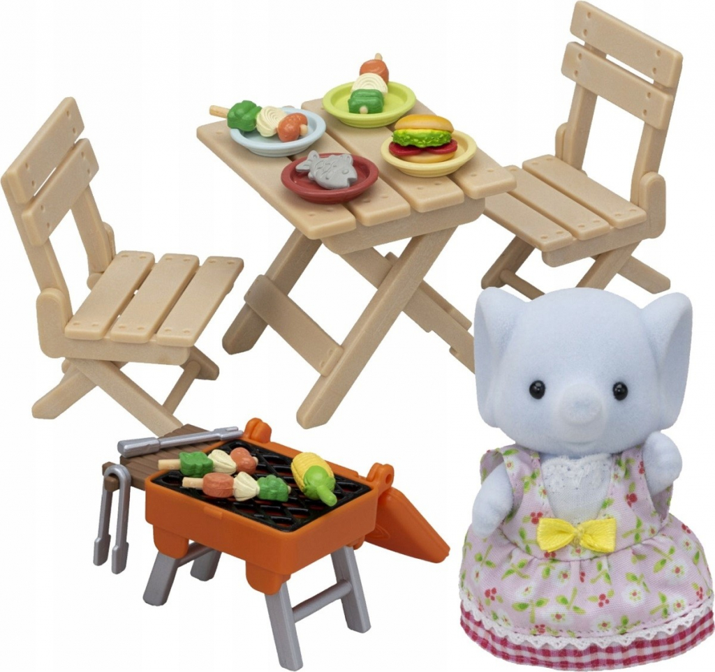 Sylvanian family BBQ sada na piknik so slonom