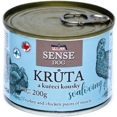 FALCO SENSE DOG krůta a kuřecí 6 x 200 g