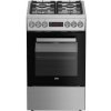 Kombinovaný sporák (plynový a elektrický) Beko FSM52321DXDT s teplovzdušnou rúrou, strieborný