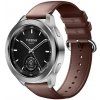 AC mobile Originálny kožený opasok na Xiaomi Watch S3 / S4 Barva: Hnědá
