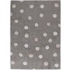 Lorena Canals , Ručne tkaný kusový koberec Tricolor Polka Dots Grey-Pink, 120x160, šedá, detská izba