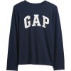 GAP V-FRCH LS Logo Tee tmavo modrá