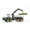 Bruder 2133 Lesný traktor John Deere 1210E s prívesom