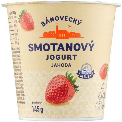 Milsy Bánovecký smotanový jogurt jahoda 145 g