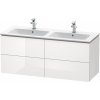 Duravit L-Cube skrinka 129x48.1x55 cm závesné pod umývadlo biela LC625902222