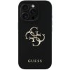 Guess Grained 4G Metal Logo kryt pre iPhone 15 Pro - čierny 57983124150 - možnosť vrátiť tovar ZADARMO do 30tich dní
