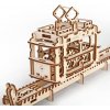Ugears 3D drevené mechanické puzzle Kabínová lanovka s traťou