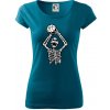Basketbal kostra - Dámske tričko Pure - S ( Petrolejová )