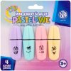 Sada pastelových mini zvýrazňovačov, 1-5mm, klinový hrot, 4ks, 317122006