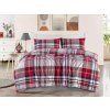 Obliečky flanelové Karo červené 200x140cm+90x70cm TiaHome