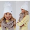 Fashionweek Dámska zimná čiapka s brmbolcom ZIZI34 / V14 Farba: Biela, Veľkosť: Universal