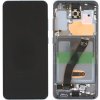 Samsung Galaxy S20 (SM-G980F) LCD displej + dotyková plocha + rám bez kamery šedá - originál GH82-22123A, GH82-22131A, GH82-31432A