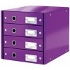 LEITZ Zásuvkový box Leitz Click & Store 4 zásuvky purpurový (ES604962)