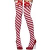 Pančuchy pruhované červeno-biele s mašličkou