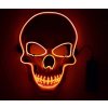 LED blikajúca maska na tvár SKULL - červená