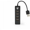 NEDIS UHUBU2420BK USB hub | 4portový | USB 2.0 | černý