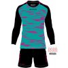 KIT PORTIERE DIFESA VERDE PETROLIO/FUXIA FLUO Tg. 2XS