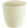Kvetináč SANDY P s miskou 23,9 cm - farba: krémová (Prosperplast DSY240P-CY728)
