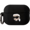 Karl Lagerfeld 3D Logo NFT Karl Head silikónové puzdro pre Airpods Pro 2, čierne 57983112327