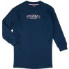 Tommy Hilfiger Krátke šaty TOMMY PUFF FLOWER HWK DRESS LS Námornícka modrá