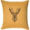 Jeleň kresba - Vankúš 50x50 - 50x50 - Iba poťah ( Zlatožltá )