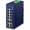 PLANET Industrial 8-Port 10/100TX + Nespravované Fast Ethernet (10/100) Modrá (IFGS-1022TF)