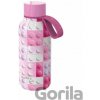 Quokka KIDS Nerezová fľaša termoska s pútkom PINK BRICKS 330 ml