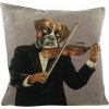 Mars & More Gobelínový vankúš Pes s husľami 45x15x45