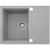 Gamma Modern 6550, 1-komorový granitový drez 650x500x210 mm s krátkym odkvapkávačom, šedá, GMA-ZLE000092