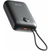Swissten Powerbank 30000 mAh Voltbox 35W s integovanými káblami USB-C a Lightning čierna