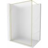 Mexen Kioto-XF sprchová stena Walk-in s rámom 50 x 202 cm, mráz 10 mm, zlatá kartáčovaná - 800-050-104-55-30-X