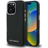 Karl Lagerfeld Grained PU Repeated Logo MagSafe Zadní Kryt pro iPhone 16 Pro Max Black