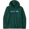 Pánska mikina Patagonia P-6 LOGO UPRISAL HOODY - tmavo zelená M