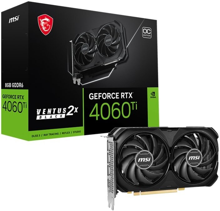 MSI GeForce RTX 4060 Ti 8G VENTUS 2X BLACK