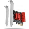 AXAGON PCES-SA6, radič PCIe - 6x interný port SATA 6G, ASM1166, SP a LP