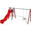 Playground System Reťazová hojdačka so šmykľavkou celokovová - B (v.p. 1,5 m)