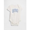 GAP Baby body s potlačou Biela 6-12M