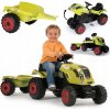 Smoby traktor na šliapanie Claas Farmer XL Žaba s prívesom zelený