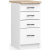 Ak furniture Kuchynská skrinka Olivie S 40 cm 4S biela