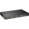 Zyxel GS1900-48HP v2 50-port Gigabit Web Smart PoE switch, 48x gigabit RJ45 (z toho 24x PoE), 2x SFP, PoE budget 170W